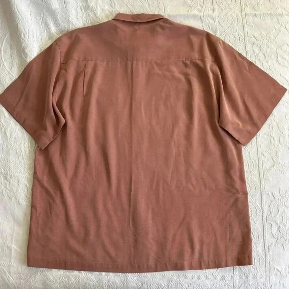 Weatherproof Men's Red Orange Soft Lightweight Short Sleeve Button Down Shirt XL - Picture 2 of 10